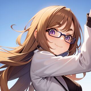 ジャケットを着たたくあん眉の女性