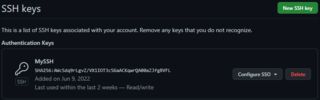 GitHubのSSHキーで使われているFingerprint（指紋）の例